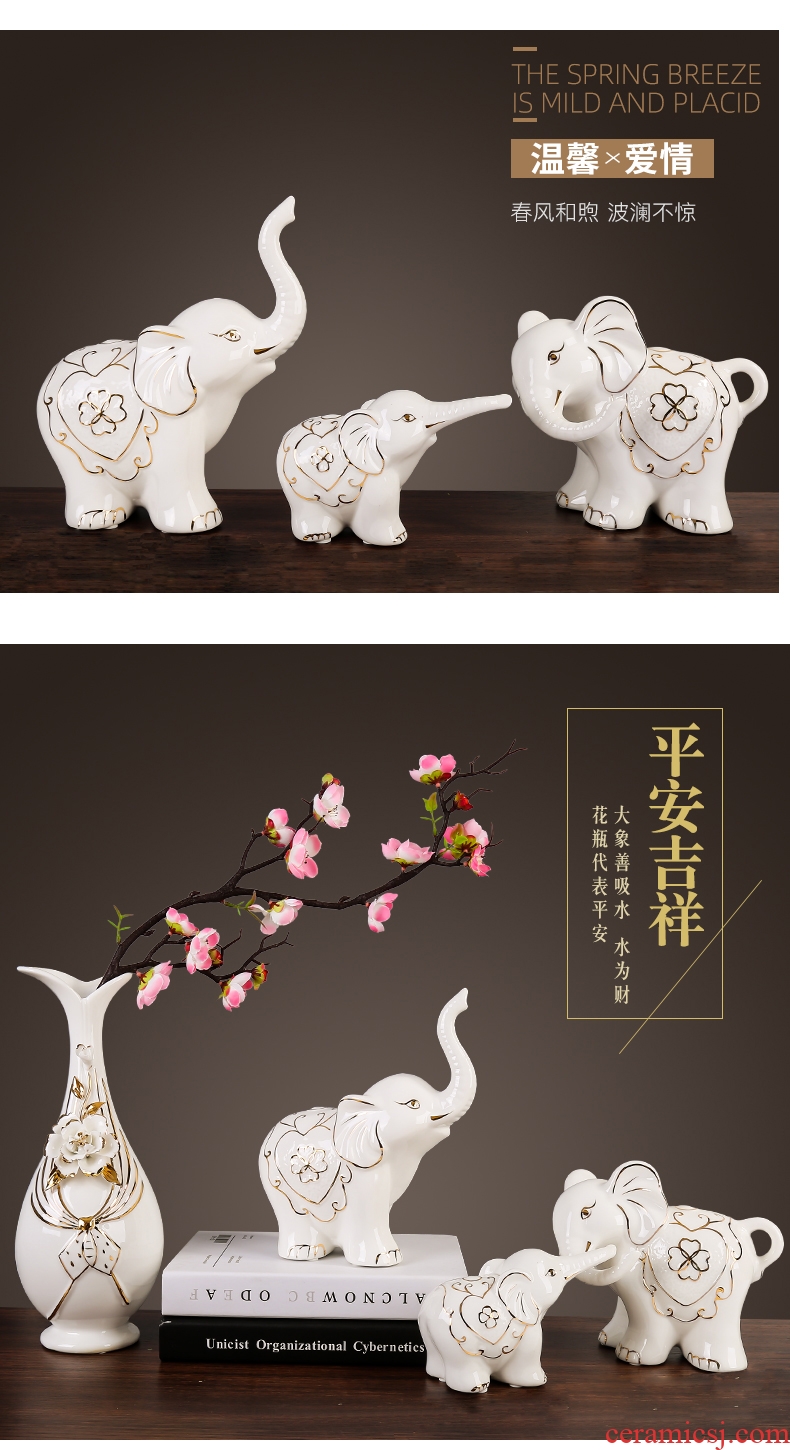 Elephant furnishing articles home decoration TV ark porch ark ceramics handicraft gift wedding present practical girlfriends