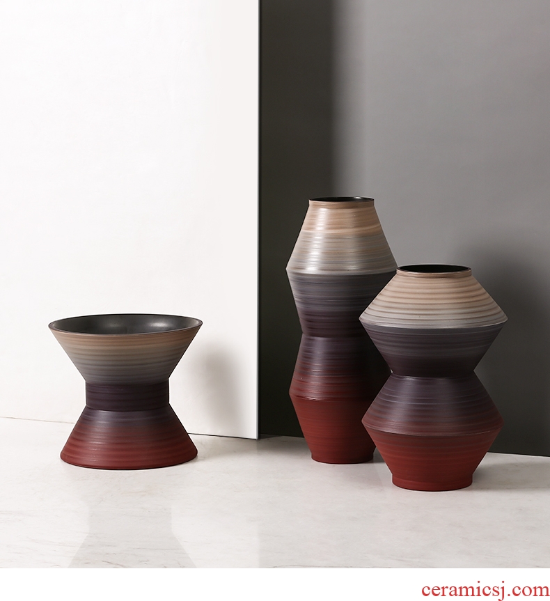 BEST WEST designer ceramic vase furnishing articles sample room living room large vase decoration ideas