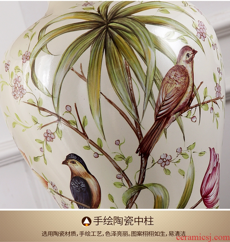 Desk lamp of bedroom the head of a bed lamp, contemporary and contracted creative new Chinese style living room warm and romantic home adjustable light ceramic lamp