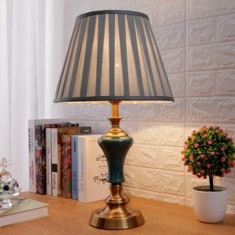 American desk lamp bedroom the head of a bed lamp light creative luxury contracted and contemporary Chinese style restoring ancient ways to decorate ceramic european-style warmth