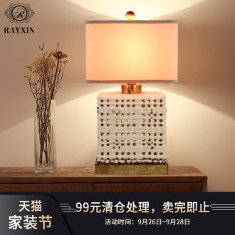 American ceramic desk lamp lamp of bedroom the head of a bed contracted and contemporary creative adjustable light retro fashion example room sitting room lights