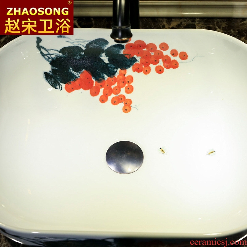 Zhao song European stage basin household oval on the sink American basin European ceramic art basin