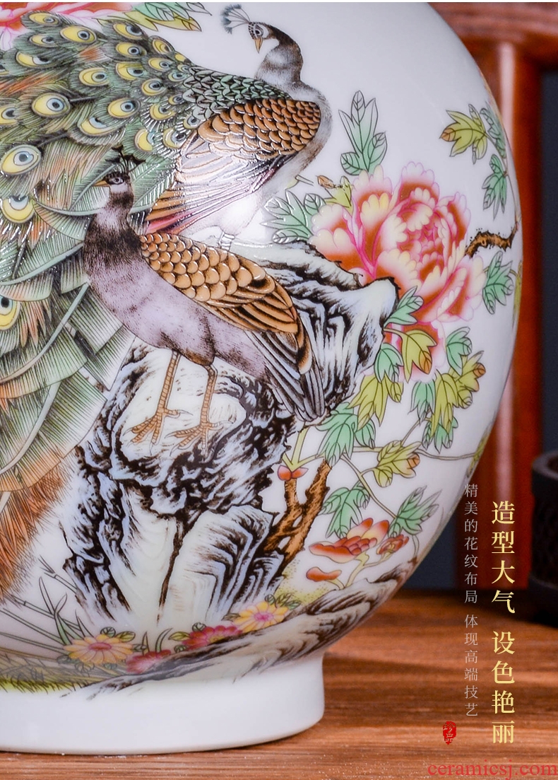 Jingdezhen ceramics TV ark porch table new Chinese style household adornment ornament dried flower vases, furnishing articles