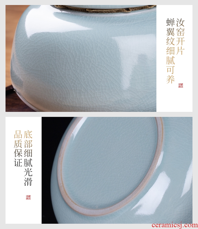 , your kiln jingdezhen ceramic seal pot tea caddy portable puer tea storage POTS tea accessories