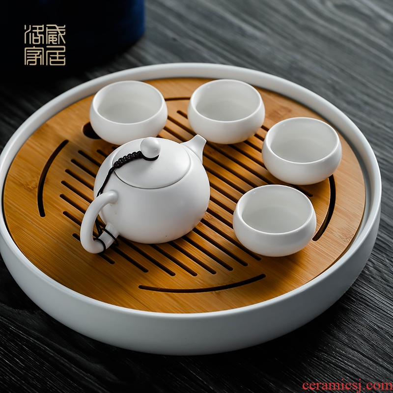 Blower, kung fu tea set home portable travel a pot of two cups of combination cups dish of jingdezhen ceramic teapot