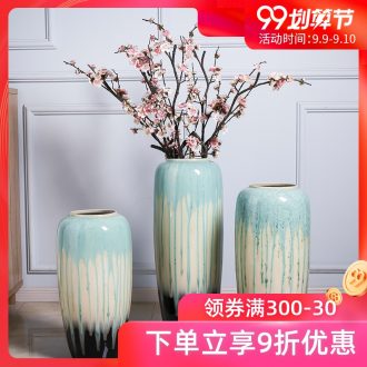 Jingdezhen ceramic large hotel floor vase the sitting room porch to heavy household adornment is placed high blue vase