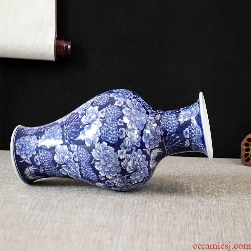 Blue and white porcelain of jingdezhen ceramics vase archaize furnishing articles dried flower arranging flowers sitting room adornment design desktop counter
