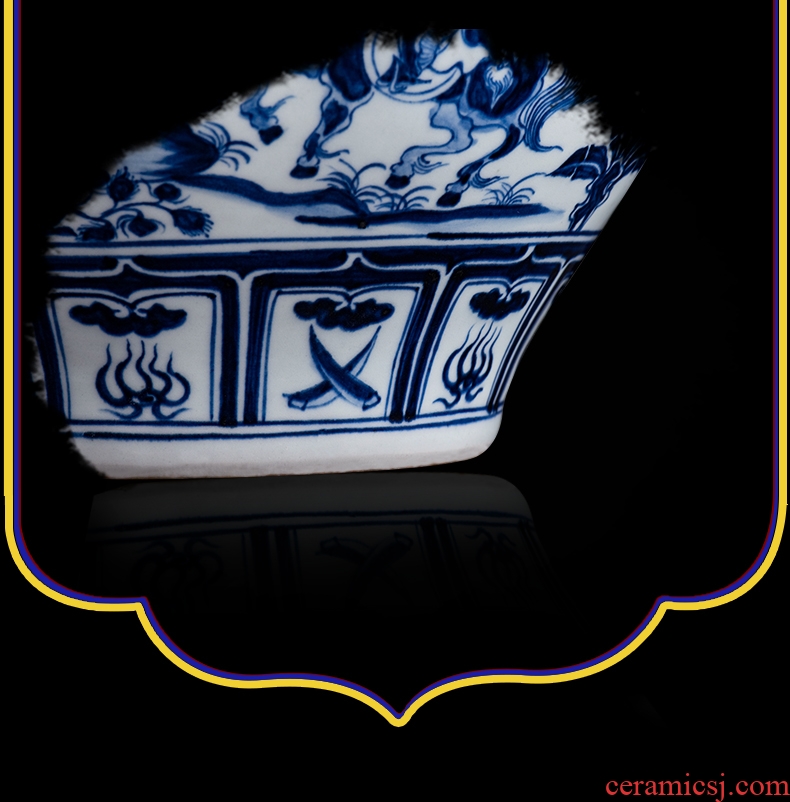 Better sealed kiln jingdezhen ceramic guiguzi down large Chinese blue and white porcelain is general furnishing articles can rich ancient frame porcelain