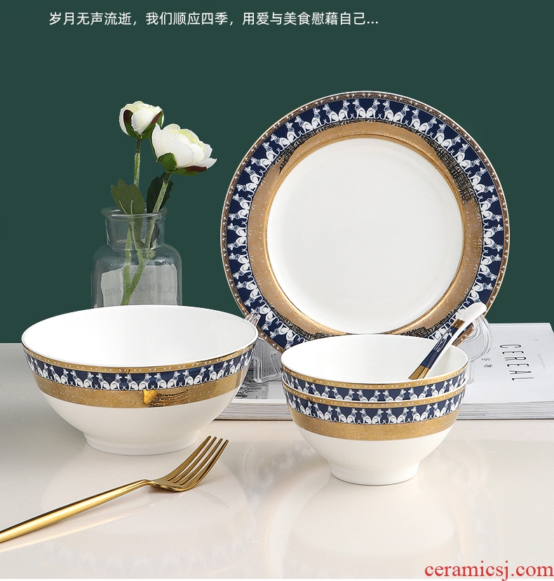 The British museum IP european-style bone China western creative household food dish plate ceramic plate set combination