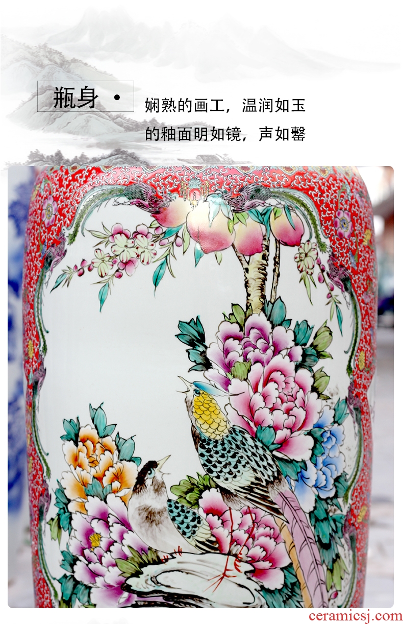 Jingdezhen ceramic vase of large sitting room opened the door the study large China ornaments