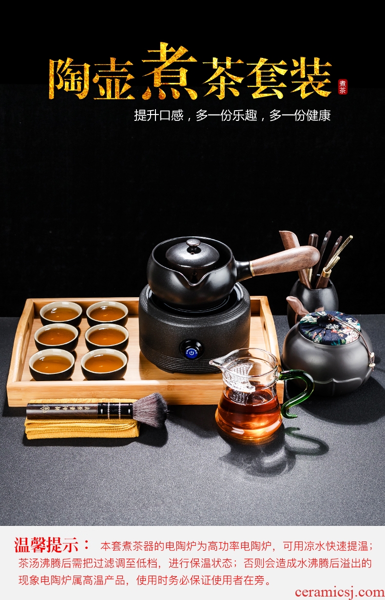 Bin, ceramic boiling tea ware black tea kettle side spend pot of Japanese teapot household electric heating electric TaoLu the teapot