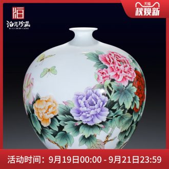Jingdezhen ceramic master hand painted porcelain vase furnishing articles rich ancient frame sitting room adornment new Chinese style wedding decoration process