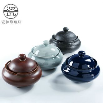God household porcelain tea accessories ceramic ashtray creative brief vogue small with cover the ashtray bedroom a sitting room