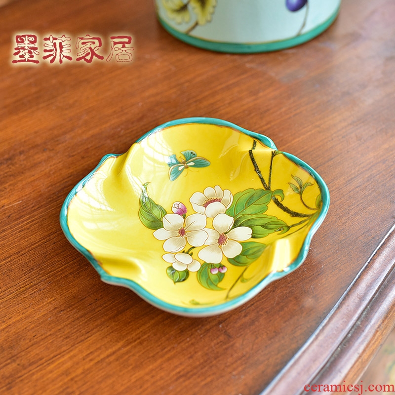 Murphy's new Chinese style classical handmade ceramic American country soap dish ashtray sitting room restaurant dried fruit plate