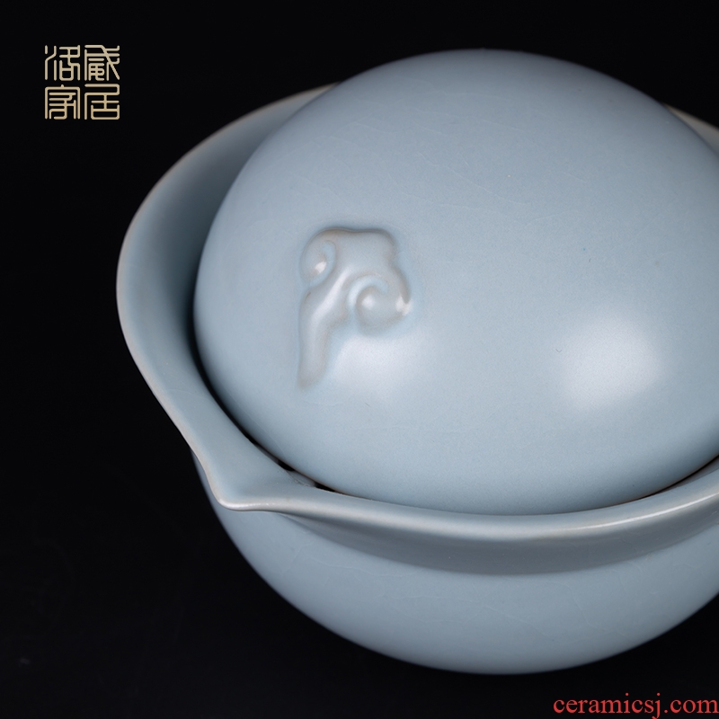 Your kiln crack cup a pot of 2 cup single portable travel hand grasp pot of jingdezhen ceramic kung fu tea set cup