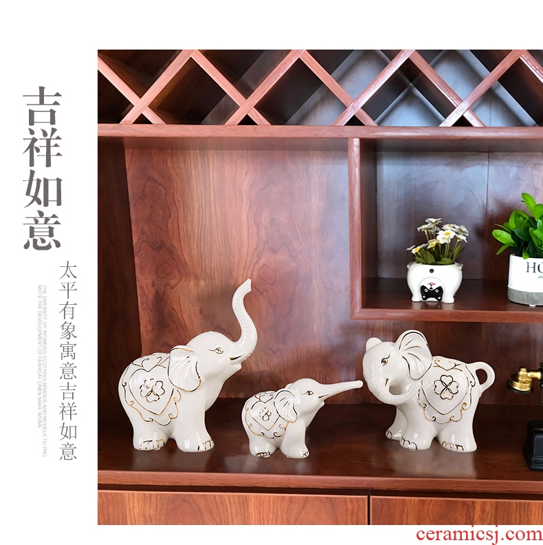 Elephant furnishing articles home decoration TV ark porch ark ceramics handicraft gift wedding present practical girlfriends