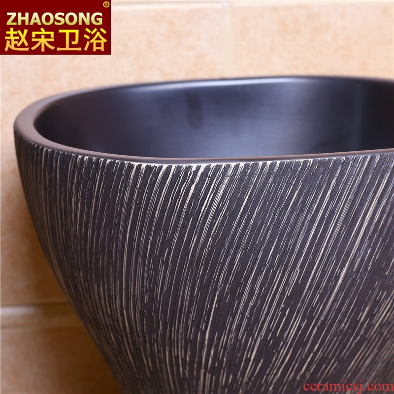 Zhao song conjoined mop pool square large mop basin of Chinese style restoring ancient ways of archaize ceramic mop basin outdoor balcony