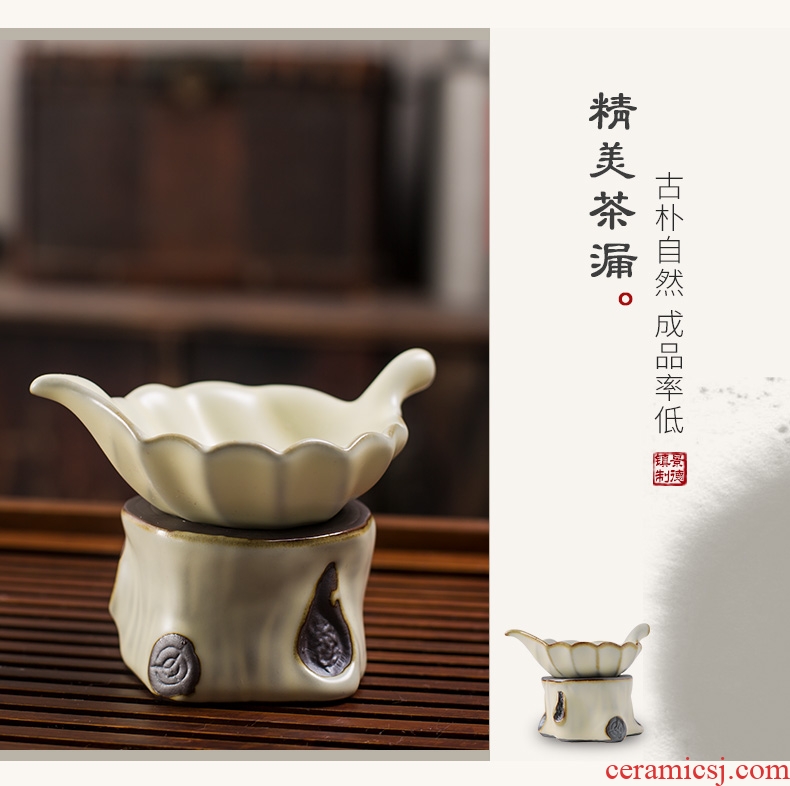 Your kiln tea suit household modern jingdezhen ceramic kung fu tea cups of a complete set of simple circular teapot