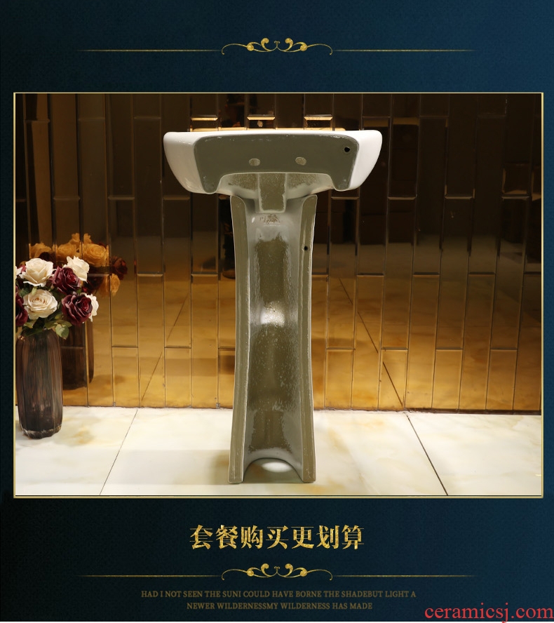 Gold cellnique one floor european-style hotel ceramic lavatory basin bathroom sink the post toilet basin