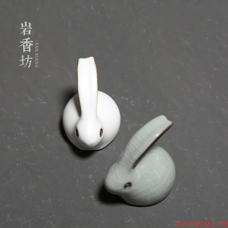 YanXiang fang your kiln cute little rabbit kunfu tea tea pet ceramics play furnishing articles home accessories
