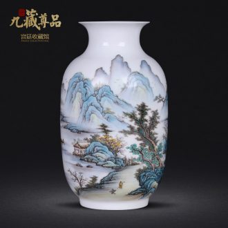 Master of jingdezhen ceramics new Chinese style hand-painted vases furnishing articles sitting room home wine ark adornment handicraft arranging flowers