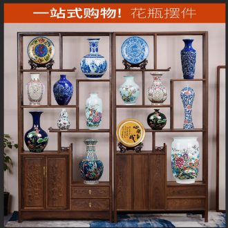 Jingdezhen ceramics vases, rich ancient frame furnishing articles of Chinese style living room decorations TV ark porch imitation antique decoration