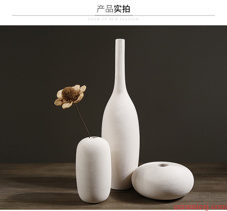Q13 creative contemporary and contracted household ceramic flower vases furnishing articles table sitting room adornment dried flower decoration