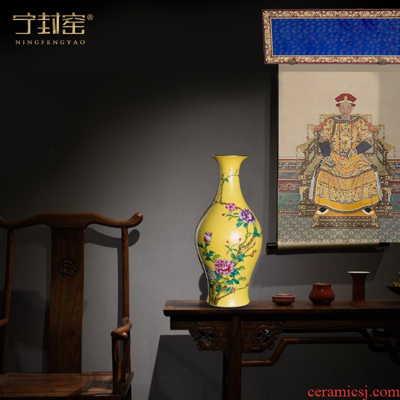 Better sealed kiln enamel new Chinese style home furnishing articles of jingdezhen ceramics big vase hand-painted porcelain rich ancient frame in the living room