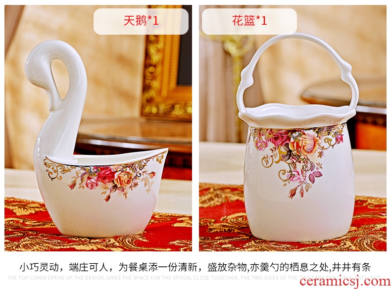 Bone China tableware suit dishes household portfolio european-style jingdezhen ceramic bowl chopsticks dish bowl sets Chinese gift box