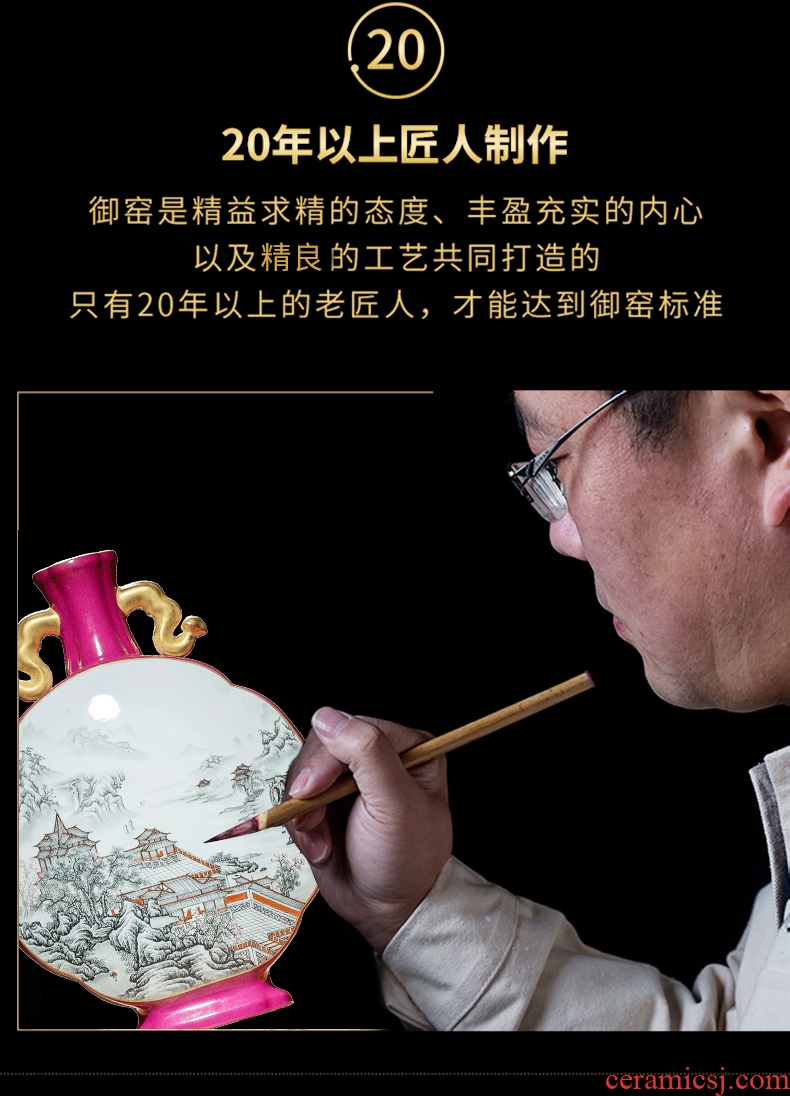 Better sealed kiln jingdezhen antique hand-painted ceramic vase furnishing articles sitting room the best ear bian floret bottle of bottle of Chinese art