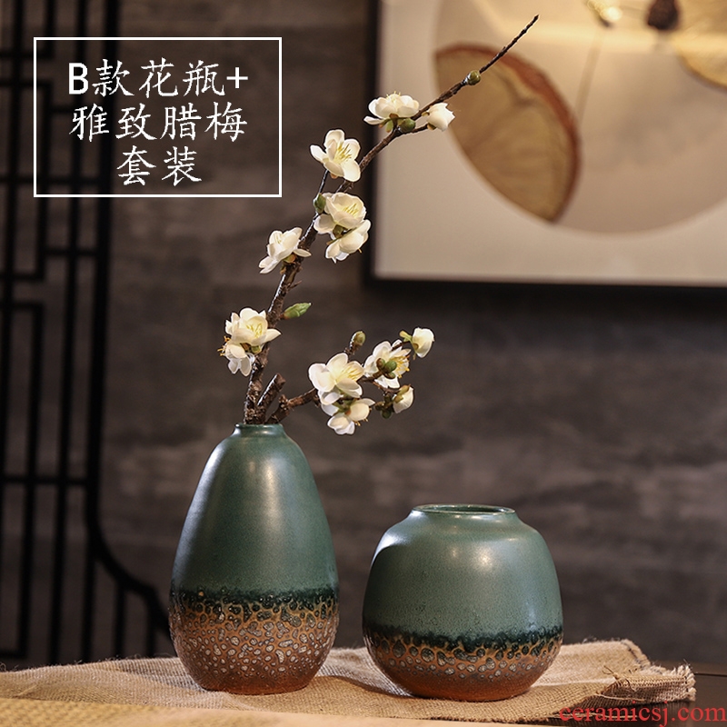Chinese style is contracted ceramic vase furnishing articles sitting room table simulation plum flower arranging household soft adornment zen suit