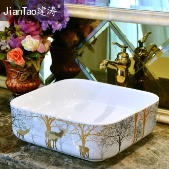 The stage basin sinks ceramic continental basin household toilet around the basin that wash a face shape toilet lavabo of art