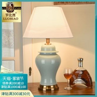 Robbie Macao American desk lamp bedroom the head of a bed lamp adjustable simple ideas warm warm light ceramic desk lamp of remote control