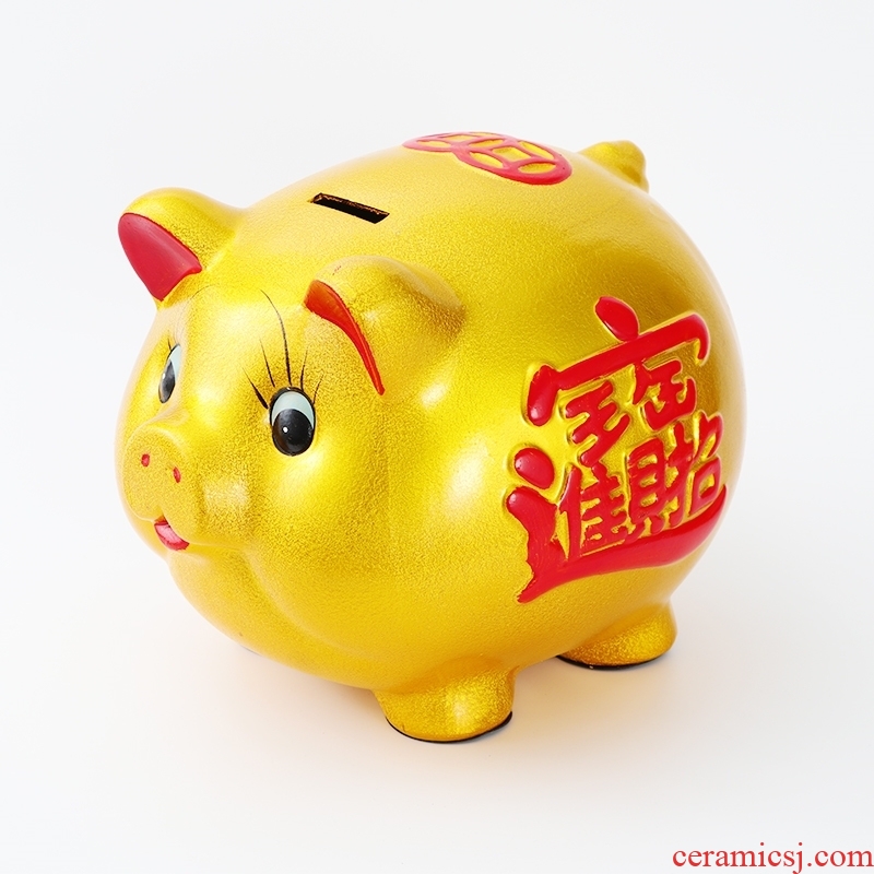 Tank storage jars money one-time ceramic pig little golden pig large capacity not household saving gold large savings