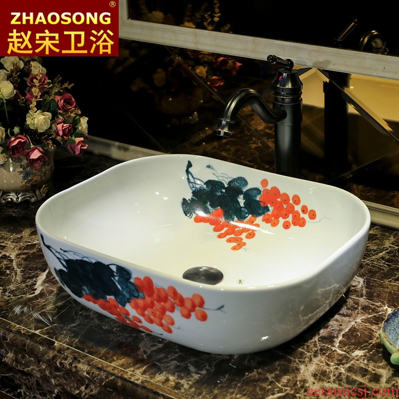 Zhao song European stage basin household oval on the sink American basin European ceramic art basin