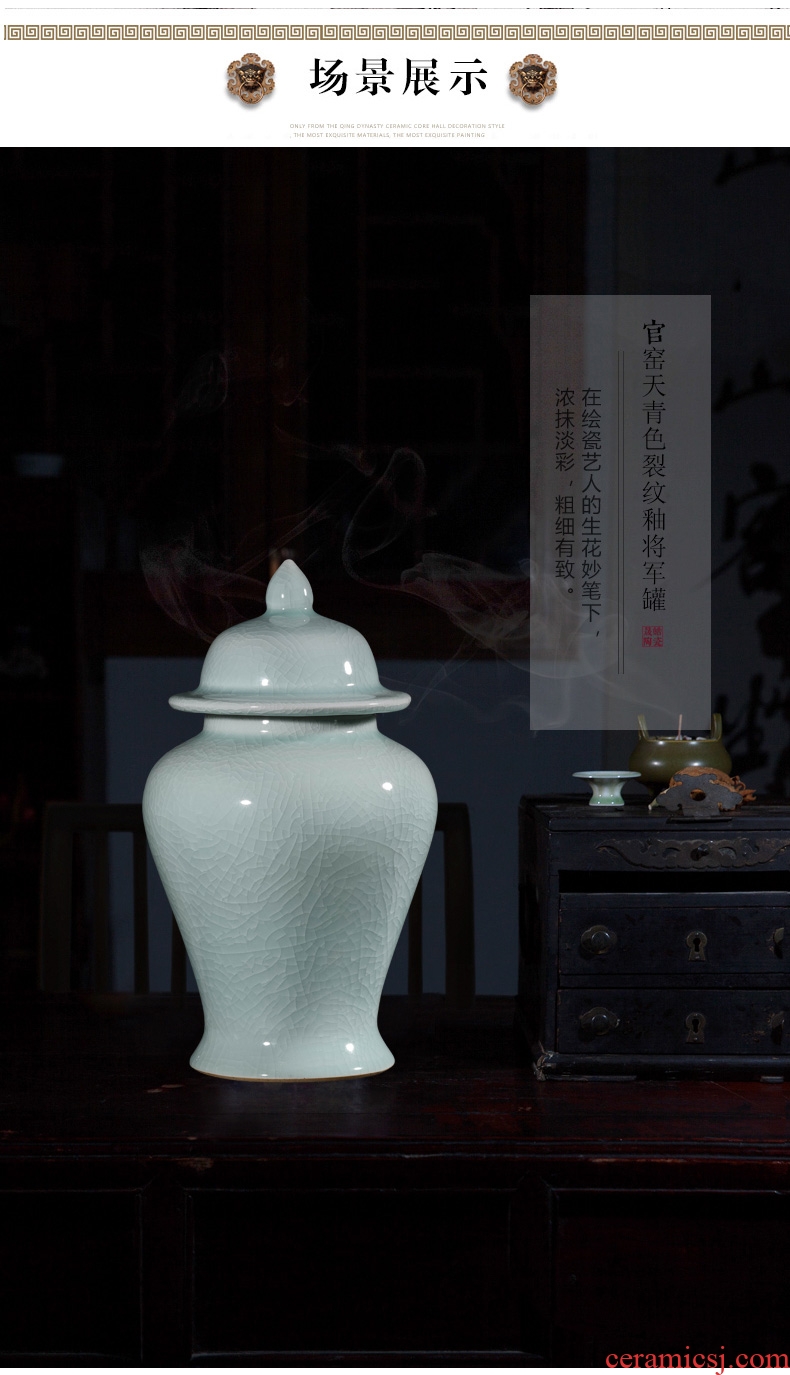 Archaize royal porcelain of jingdezhen ceramics vase general tank storage tank sitting room porch vestibular adornment furnishing articles