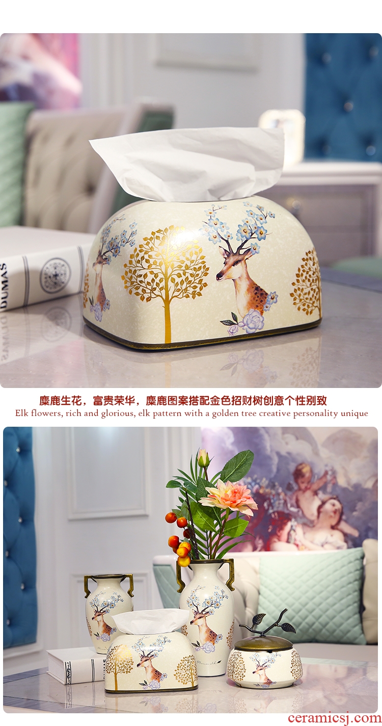 American ceramic household contracted take place restaurant decorative paper carton European sitting room tea table smoke box meal tissue boxes