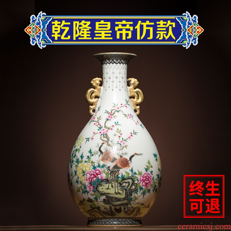 Better sealed kiln jingdezhen ceramics small vase manual archaize furnishing articles ears okho spring bottle of home decoration