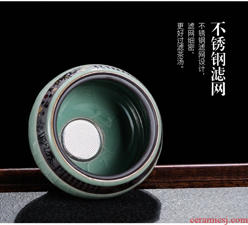 Qin Yige your kiln kiln half automatic kung fu tea set ceramic household creative lazy people make tea cups of a complete set of