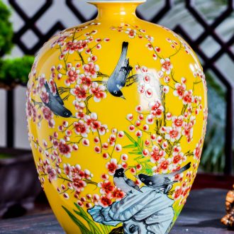 Jingdezhen ceramics vases, flower arrangement in modern Chinese style household sitting room porch dried flower adornment TV ark furnishing articles
