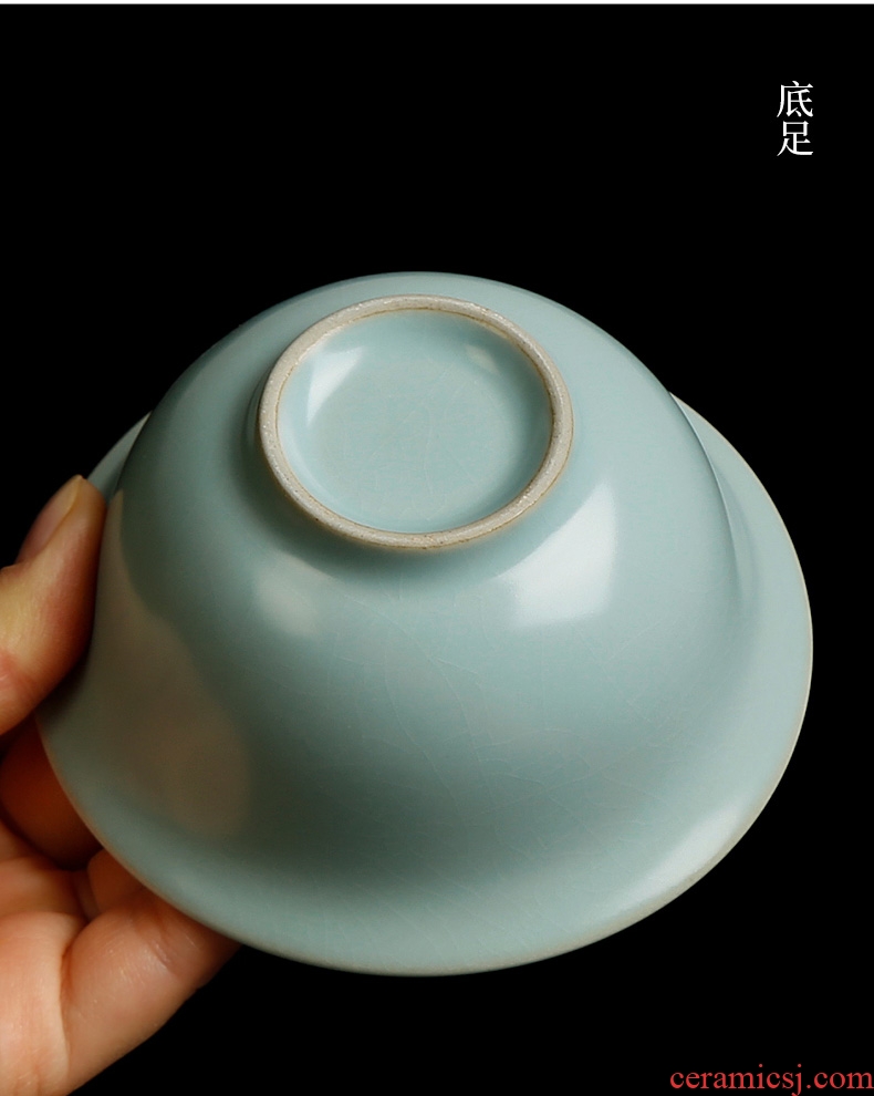 Tea seed your kiln tureen start to keep ice crack kung fu tea set ceramic three cup large bowl to bowl