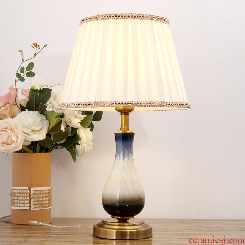 American household contracted ceramic desk lamp of bedroom the head of a bed romantic warmth creative fashion sitting room decorate the study desk lamp