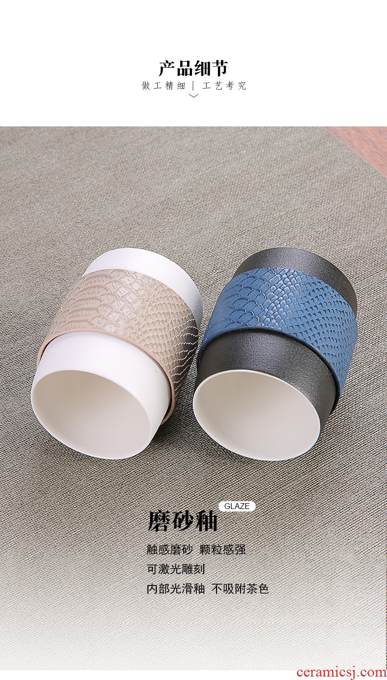 Japanese ceramic crack cup "bag type separation receive a home office travel outdoor tea sets tea tea cup