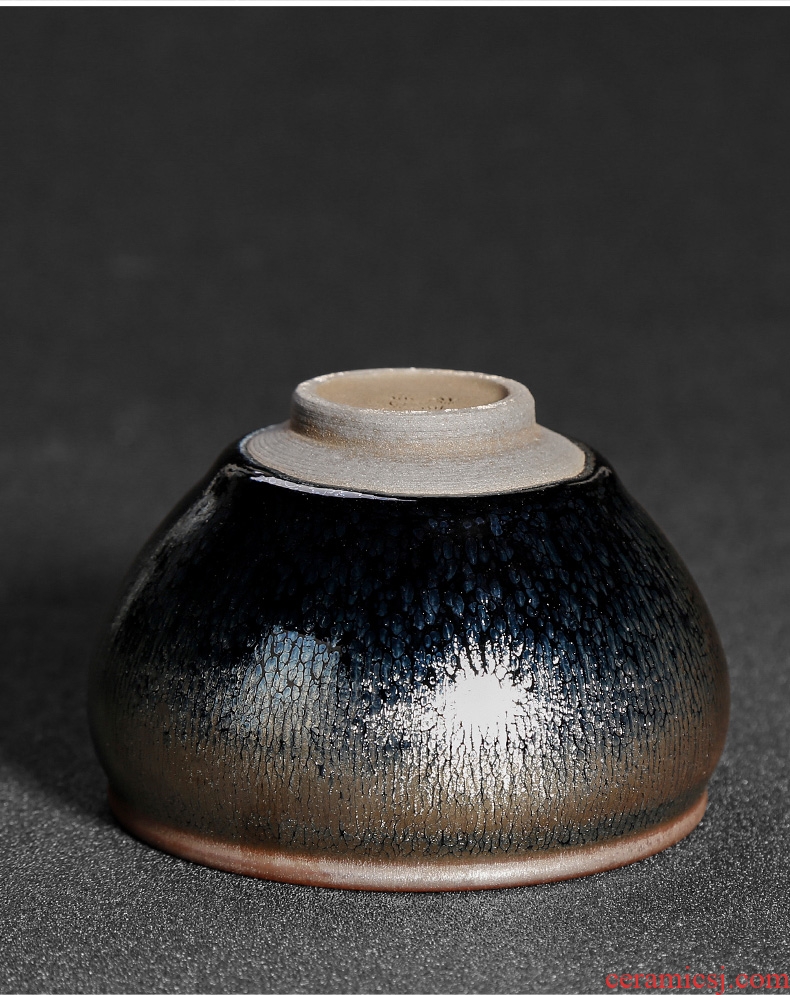 Chrysanthemum patterns jianyang undressed ore handmade silver nano built one master personal kung fu tea cup, single glass ceramic cups