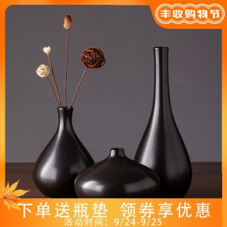 2019 new black ceramic vase zen contracted and contemporary sitting room TV ark of desk creative furnishing articles do the vase