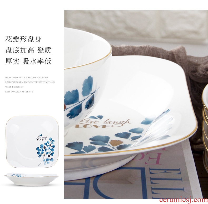 Ceramic plates home dishes dishes creative new fish dish of jingdezhen porcelain tableware Nordic dinner plates