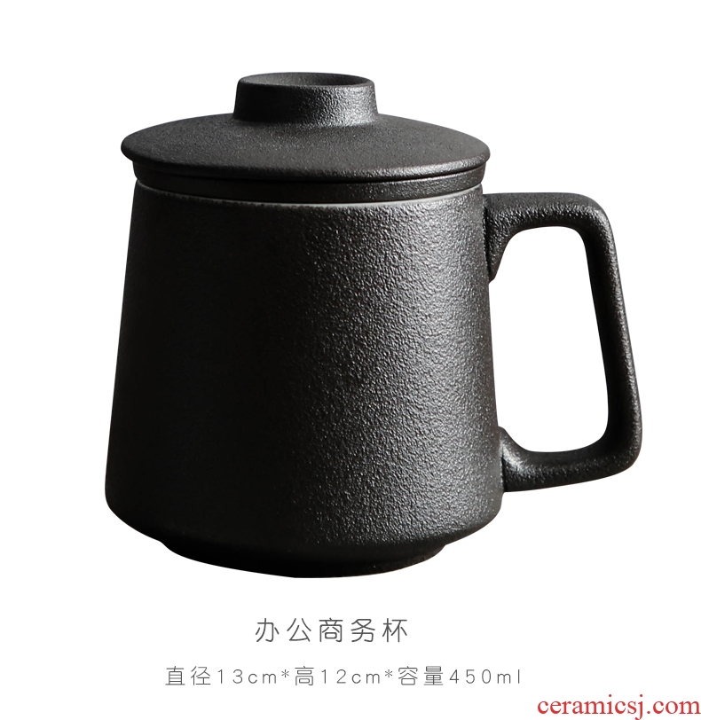 Bo yao office cup home tea cup high-capacity custom mugs ceramic filter with cover cup