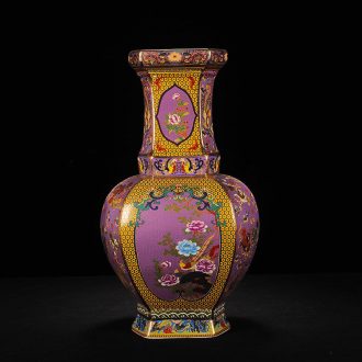 Jingdezhen ceramics high-grade imitation antique vase enamel powder enamel craft porcelain decorative furnishing articles