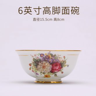 Bone China tableware dishes suit household portfolio european-style jingdezhen ceramic eat rice bowl dish dish plate parts