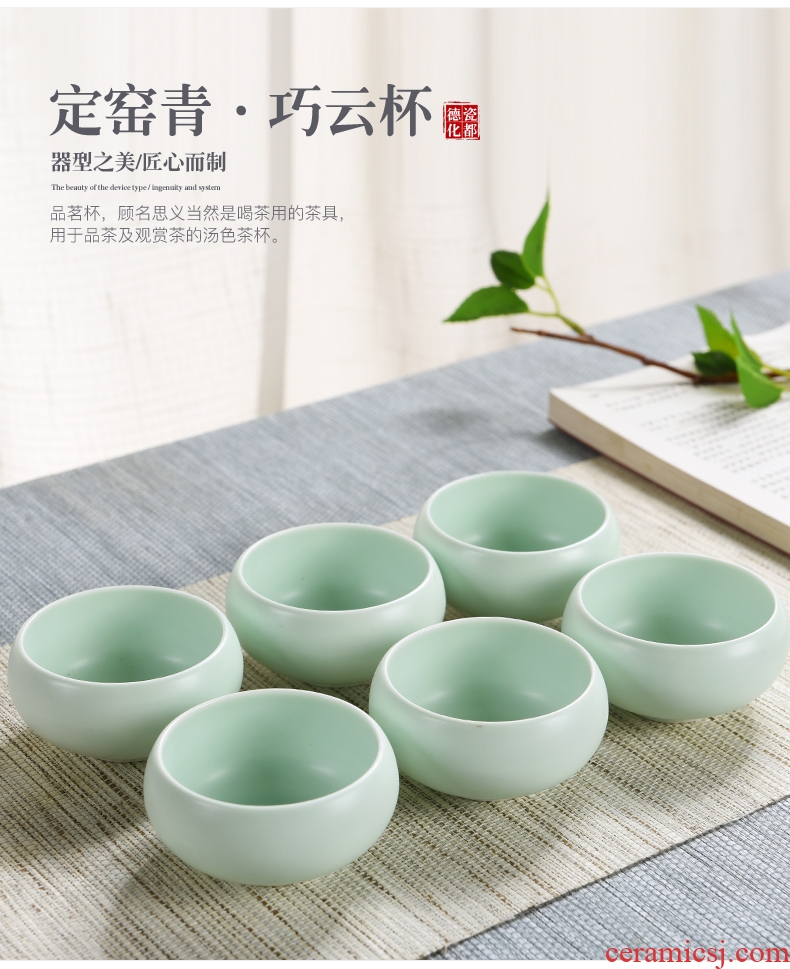 Open the slice god your kiln porcelain tea cups small ceramic kunfu tea tea sample tea cup, master cup teapot single cup